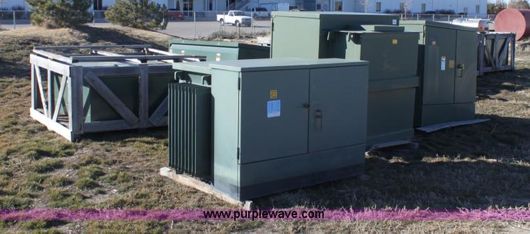 image for item AA9165 Assorted unused outdoor distribution switch gear and transformers