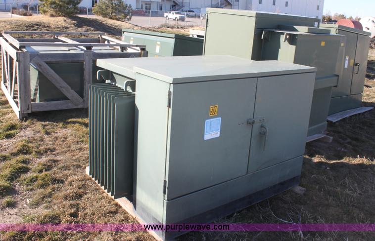 image for item AA9165 Assorted unused outdoor distribution switch gear and transformers