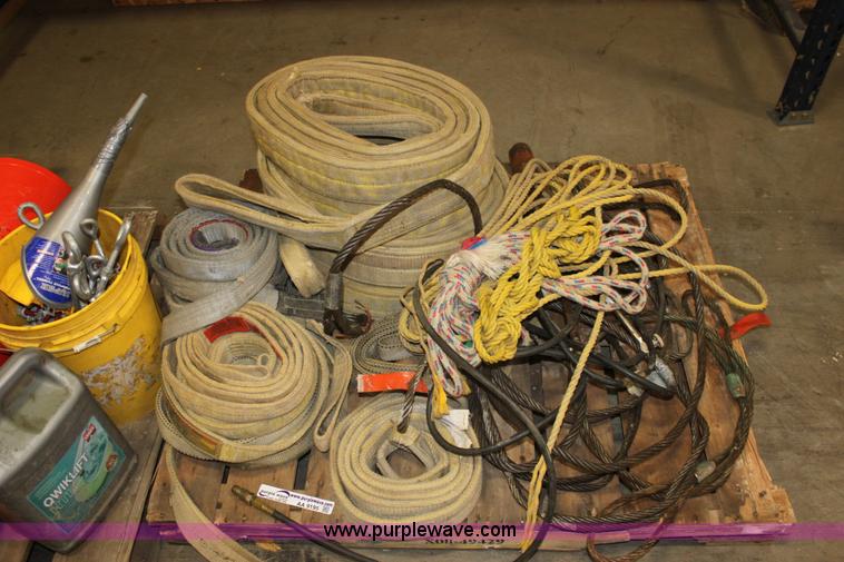 image for item AA9195 Pallet of assorted chokers, lifting straps and more