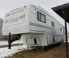 1989 Carriage 35 gooseneck camper Single rear slide out Carpet and linoleum Living room Entertainmen...