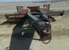 1991 Midland dual tandem axle combine/sprayer trailer 36 6 5 x 12 main frame 19 x 156 well 5 x 5 squ...