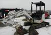 Bobcat X325 compact excavator 2,338 hours on meter Kubota D1703 E diesel engine 55 rear blade Front ...