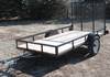 2013 shop built 10 x 5 utility trailer Steel frame Pressure treated wood deck 4 W end gate ramp 2 ba...
