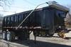 1995 Hilbilt end dump trailer 24 L x 96 W Pneumatic latch Mesh tarp Spring suspension Five stage hoi...