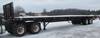 1993 Utility flatbed trailer 48 L x 97 W wood deck Stake pockets Headache rack Ratchet tie downs Tan...