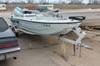 Boat Chrysler 75 outboard motor Two person capacity Eagle GPS Hummingbird fish finder Storage compar...