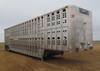 1994 Wilson cattle pot trailer Model PSDCL 302 102 W Double deck Aluminum ramp Roll up door Spring s...