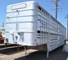 1980 Wilson aluminum cattle pot trailer Model ADCL 806 102 W Aluminum ramp Roll up door Spring suspe...