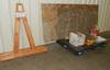 Assorted merchandise 92 x 42 cement counter top 3 boxes of glazed porcelain tile 12 x 12 Tile space...