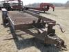 1992 Felling tandem axle trailer 16 L x 75 W Steel mesh trailer bed Dual fold down ramps Built in ti...