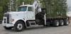 1998 Peterbilt 320 flatbed truck with knuckle boom crane 366,947 miles on odometer 6,010 hours on me...
