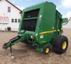 2008 John Deere 568 round baler 5 x 6 bale capacity Mega Wide Plus Net wrap and twine tie Bale kicke...