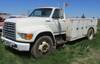 1995 Ford F800 service truck 159,838 miles on odometer 179 hours on meter Cummins 5 9L L6 diesel eng...