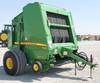 2008 John Deere 568 round baler 5 x 6 bale capacity MegaWide Plus pickup Push bar Cover edge surface...