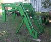 John Deere 260 loader Self leveling Plumbed for front hydraulic remote 8 bucket Quick attach Recentl...