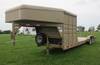 2009 Circle D multi purpose gooseneck flatbed trailer 18 L x 79 5 W flatbed Wood floor Stake side po...