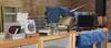 Assorted office supplies 6 Dell computer monitors Westinghouse 19 inch monitor Sharp EL 1801P 12 dig...