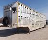 1992 Merritt Gold Line livestock trailer 48 L x 8 5 H x 13 5 H Dual level Dual ladders Driver s side...