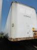 1990 Fruehauf 53 dry van trailer Model FB9 1 Wood floor Spring suspension Air brakes Sliding tandem ...