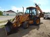 1991 Case 590 Construction King backhoe 5,539 hours on meter 4F 4R gears Four wheel drive Enclosed c...
