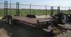 2002 PJ tandem axle flatbed trailer Model 620FDS 20 L X 83 W 18 flatbed 2 dovetail 2 foldup ramps Di...