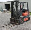 Toyota 42 forklift 8,917 hours on meter Model 42 6FGU25 Four cylinder LP engine Four stick operation...