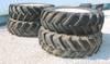 4 Michelin Agribib 520/85R38 tires and wheels Max load at 20 mph is 7,430 lbs at 17 psi Eight bolt ...