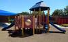 Landscape structure playground equipment Safety coated chain climber Double slide Single slide Ramp ...