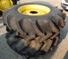 2 Goodyear Super Grip tires 18 4 30 10 ply Eight bolt wheels John Deere wheel part no DW16LX30, AH2...