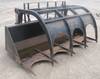 Quick attach 8 forked grapple bucket 67 5 W four tine grapple Twin cylinder Five extending bucket fo...