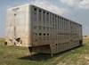 1985 Wilson 53 aluminum cattle pot trailer 53 L x 102 W Double deck Aluminum ramp Roll up rear door ...