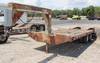 1999 Trail King double axle gooseneck trailer Model TK18 2401 24 L x 96 W 19 L deck 5 dovetail 5 ram...