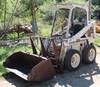 Bobcat 600 skid steer 209 hours on meter Wisconsin VH4D four cylinder gas engine 55 bucket 36 forks ...
