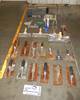 Assorted tools Hand trowels Level Mud trays Paint paddle Caulk guns Floor stripper and more Shipping...