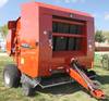 2007 AGCO Hesston 5556 round baler 5 x 6 bale capacity Twine tie and mesh wrap Auto tie 540 PTO Bale...