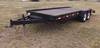 1998 shop built tandem axle trailer 20 8 L x 80 W 4 L dovetail Tread plate deck Stake pockets Rear s...