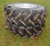 2 Galaxy 460/85R34 AgMaster radial 850 wheels and tires Removed from a Case IH Farmall 95U Unused C...
