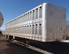 1998 Wilson PSAL 303P livestock trailer 53 L x 8 5 W x 13 H 2 levels 3 side doors 2 roll up rear doo...