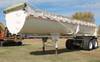 1985 Fruehauf 30 barrel end dump trailer 90 W x 48 H Rollover tarp Side top swing end gate Single ra...