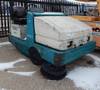 2007 Tennant 6600 ride on sweeper 3,077 hours on meter LP engine Vinyl seat Damaged 20 side broom 5 ...