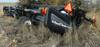 2008 MacDon FD70 40 flex draper head Hydraulic fore/aft Transport wheels Bent frame Collision damage...