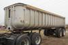 1980 shop built 28 aluminum barrel end dump trailer Four stage lift cylinder Spring suspension Air b...