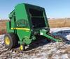 2010 John Deere 568 round baler 26,207 bale count 5 x 6 bale capacity 87 Mega Wide Plus pickup Net w...