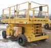 2002 Haulotte HS4388RT scissor lift Four cylinder diesel engine 24 kW/33 HP Three to seven mph max d...
