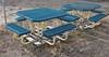 2 steel picnic table and bench sets 48 x 48 Poly coated top and bench seats Shipping quotes availab...