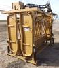 C amp S hydraulic livestock squeeze chute 7 5 L x 55 W x 7 5 H Leeson 5 HP 230V single phase electri...