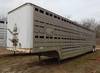1975 American 48 cattle pot trailer 36 W rear door Double deck Manual jack Rear mud flaps Spring sus...