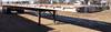 1997 Wilson trailer 48 L x 8 W Wood deck 14 4 ratchet tie downs 30 W x 17 H x 18 D storage box Steel...