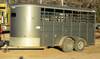2004 Pioneer tandem axle stock trailer 16 L x 6 W Middle divider Rubber floor mats Front side door S...
