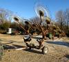 M amp W ER10 wheel rake 10 wheels Hydraulic raise and lower Pin hitch 15 tires Serial 101064 2700 S ...